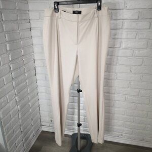 Talbots Heritage Ladies Cream Lightweight Zipper & 2 Clasp Closure Pants